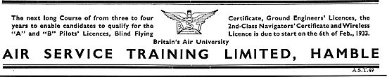 Air Service Training. AST. Training For A & B Licences           