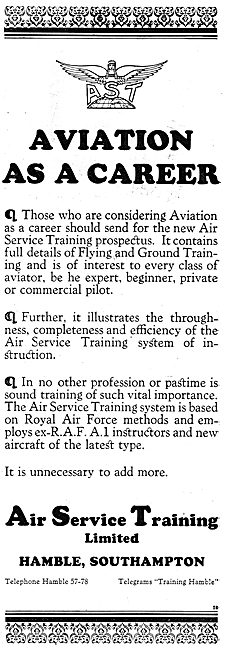 Air Service Training For Those Considering  Aviation As A Career 