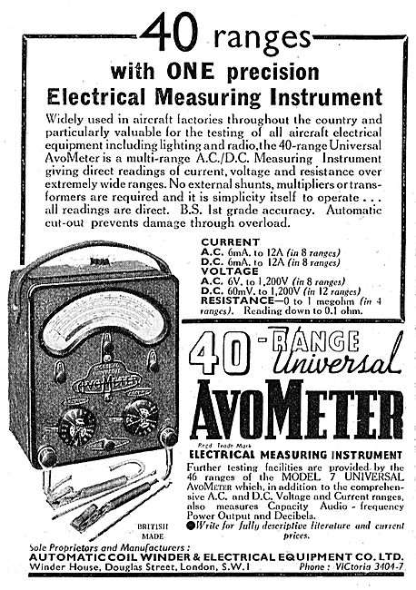 AVO AvoMeter Model 7 40 Range Universal                          