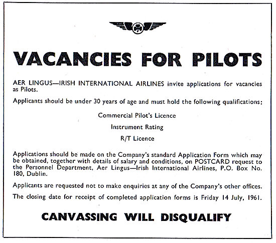 Aer Lingus - Vacancies For Pilots                                