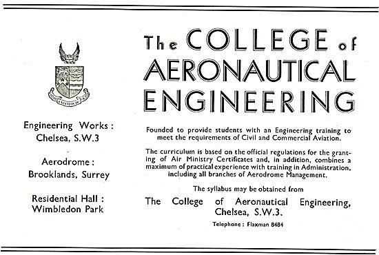 The College Of Aeronautical Engineering                          