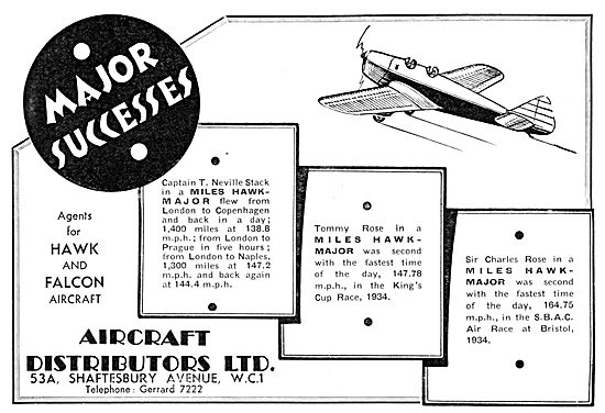 Aircraft Distributors Ltd ; Miles Hawk                           