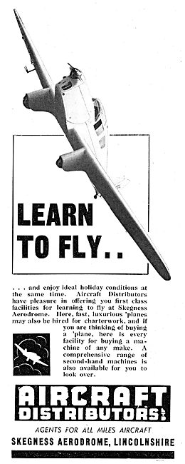 Aircraft Distributors Ltd - Skegness. Flying School Training     
