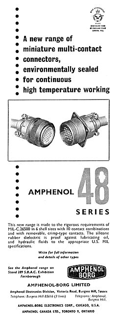 Amphenol Series 48 Electrical Components For Aircraft            