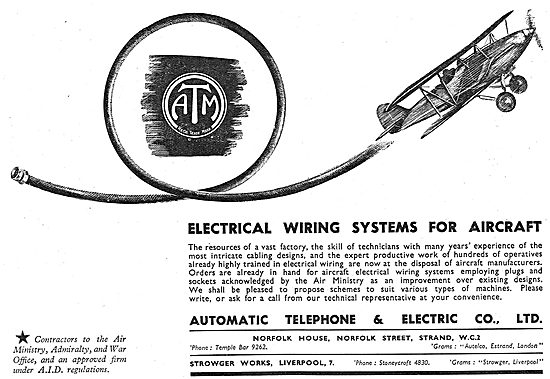 The Automatic Telephone & Electric Co: Wiring For Aircraft       