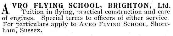 A.V.Roe & Co  - Avro Flying School Brighton Shoreham             