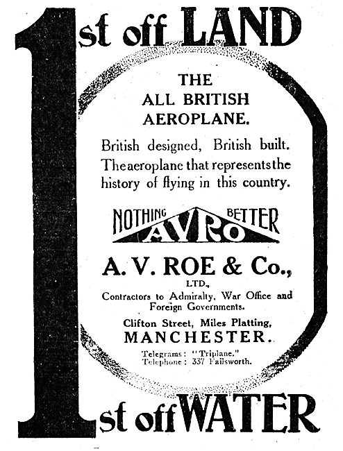 A.V Roe & Co - Miles Platting  Manchester                        