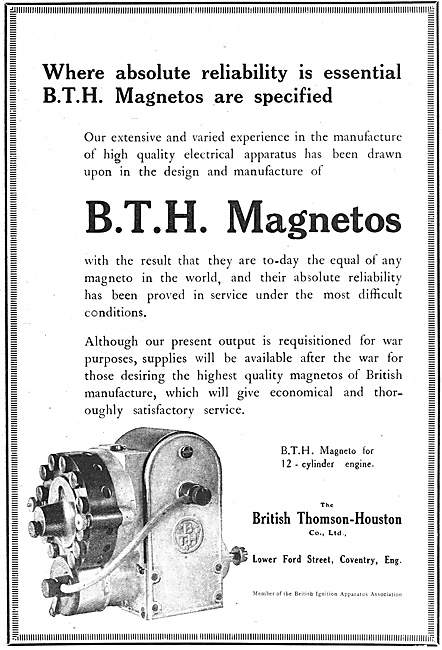 BTH Magnetos 1918                                                