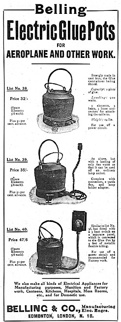Belling Electric Glue Pots 1918                                  