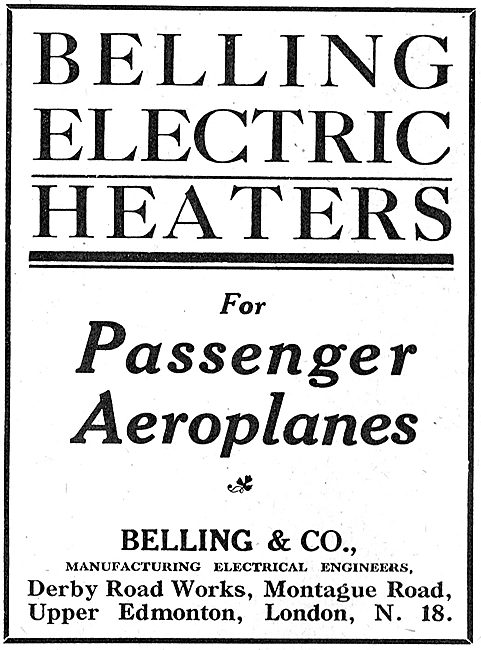 Belling Electric Heaters For Passenger Aeroplanes                