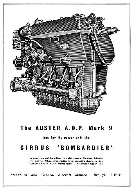 Blackburn Cirrus Bombardier - Auster AOP Mk9                     