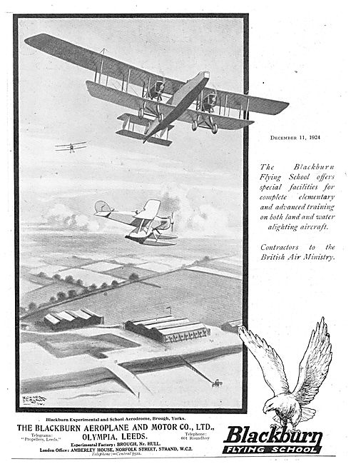 The Blackburn Flying School Brough Airfield                      
