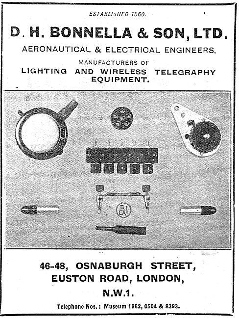 D H Bonella Aeronautical & Electrical Engineers - Lighting Equpt 