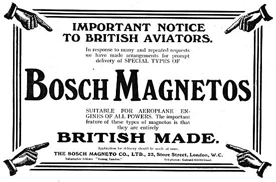 Important Notice To British Aviators About Bosch Aero Magneto    