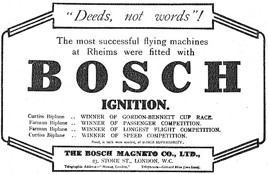 Deeds Not Words! Bosch Aeroplane Magnetos                        