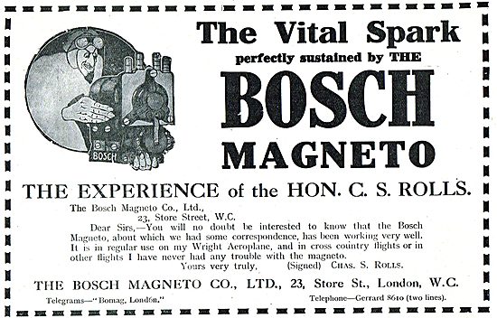 Bosch Aeroplane Magnetos Give You That Vital Spark               