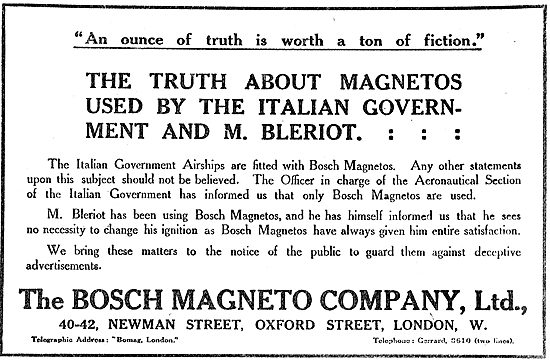 The Truth About Magnetos Used By Bleriot & The Italian Govt      