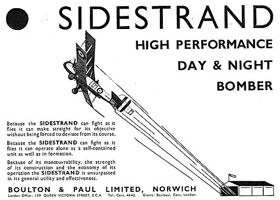 Boulton-Paul Sidestrand High Performance Day & Night Bomber      