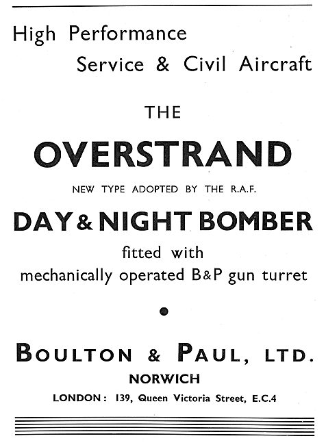 Boulton & Paul Overstrand Day & Night Bomber                     