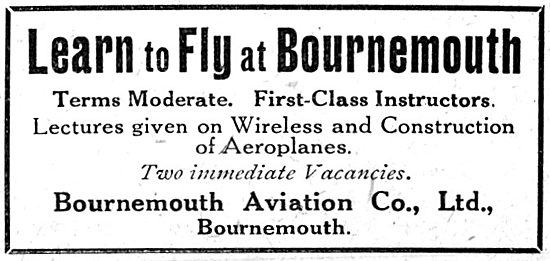  Bournemouth Aviation - Flying School 1916                       