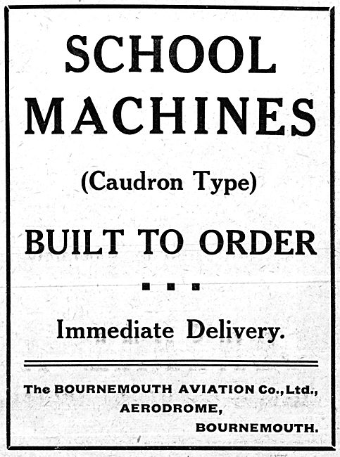  Bournemouth Aviation - Flying School. School Machines Built     