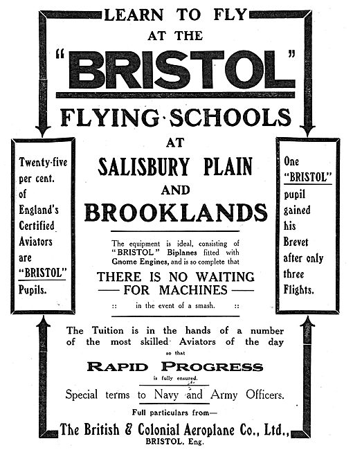 Bristol Flying Schools - Brooklands & Salisbury Plain            