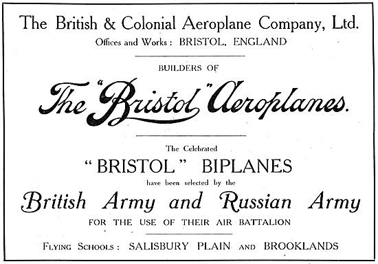 The British & Colonial Aeroplane Company Ltd - Bristol Aeroplanes