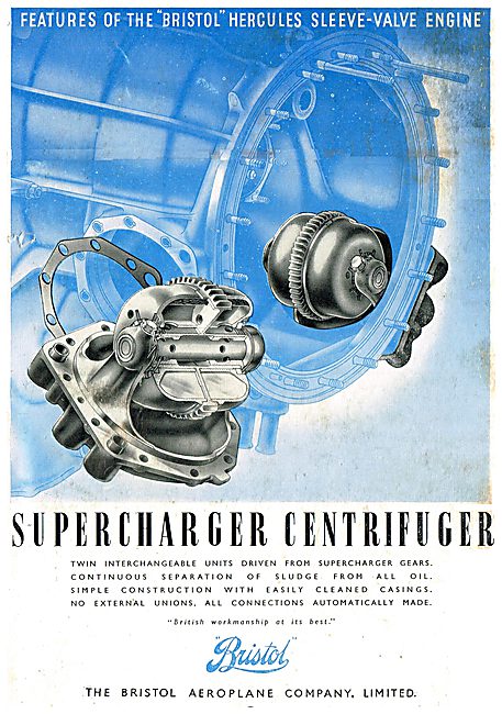 Features Of The Bristol Hercules - Supercharger Centrifiger      