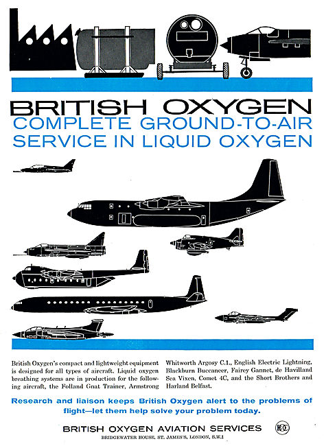  British Oxygen Aviation Services -  LOX. Liquid Oxygen          