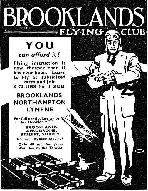 Brooklands School Of Flying: Brooklands, Northampton, Lympne     
