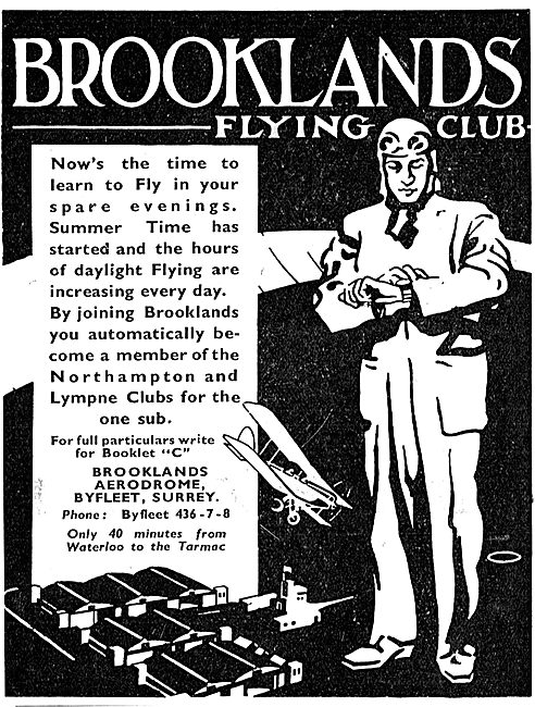 Brooklands School Of Flying - Now's the Time To Learn To Fly.    