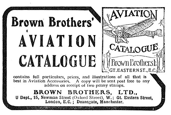 Write For The Brown Brothers Aviation Catalogue                  