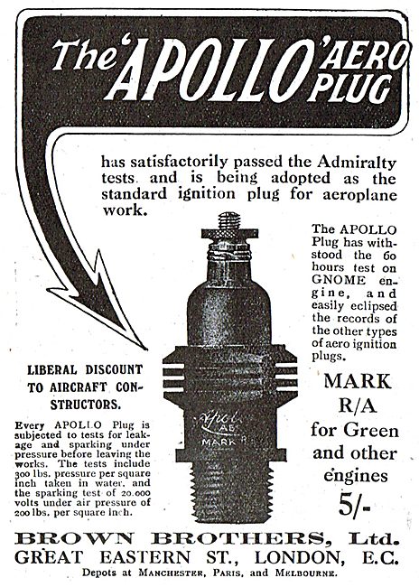 The Brown Brothers Apollo Aero Plug. Discounts To Constructors   