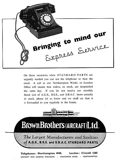 Brown Brothers AGS Parts, Accessories & Servicing Equipment      
