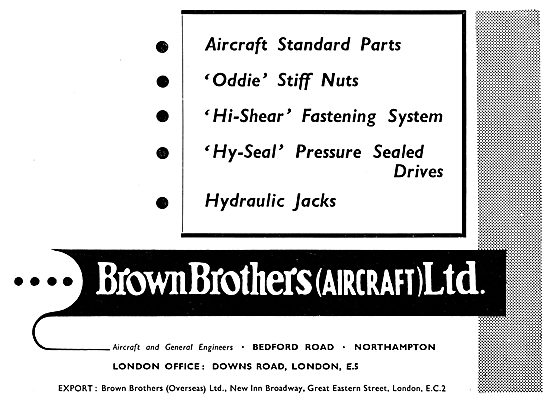 Brown Brothers Aeronautical Engineers Aircraft Parts             