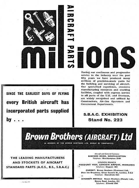 Brown Brothers Aircraft Parts Suppliers                          