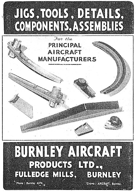 Burnley Aircraft Products. Jigs, Tools & Assemblies              