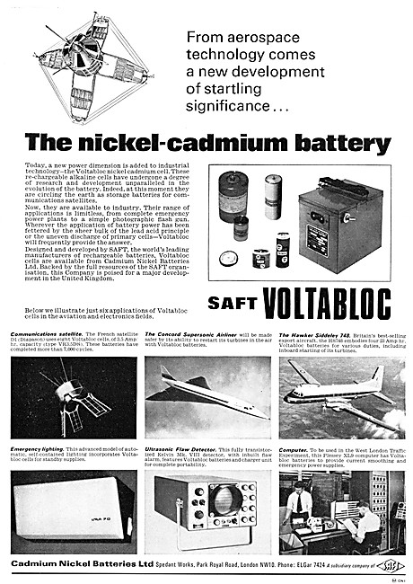 Cadmium Nickel Batteries - SAFT VOLTABLOC Battery                