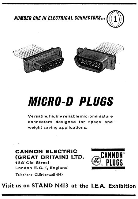 Cannon Micro-D Plugs. Electrical Connectors                      