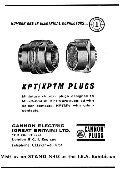 Cannon KPT/KPTM  Plugs. Electrical Connectors                    