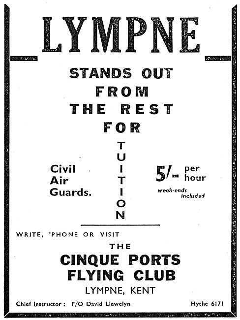 Cinque Ports Flying Club Lympne - Civil Air Guard                