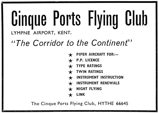 Cinque Ports Flying Club Lympne 1966                             