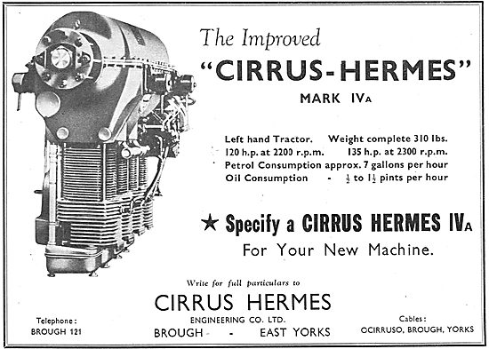 Cirrus-Hermes Mk IVa  Aero Engine                                