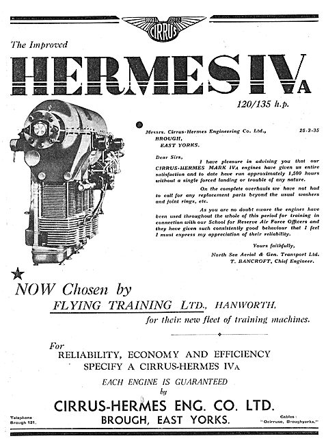 Cirrus Hermes IVa Aero Engine                                    