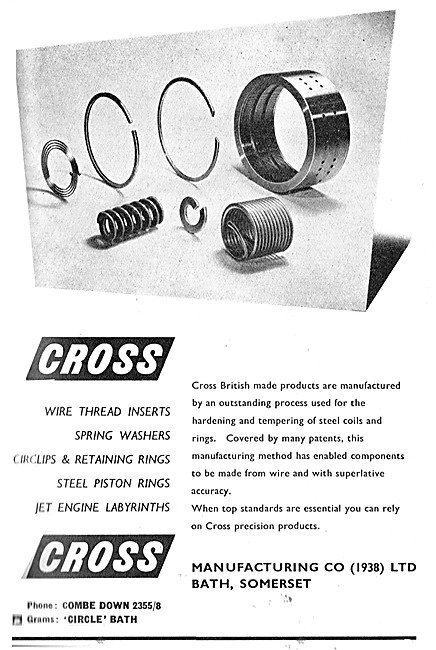 Cross Manufacturing. Wire Thread Inserts, Washers & AGS Parts    