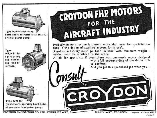 Croydon Engineering.  FHP Electric Motors & Electrical Components