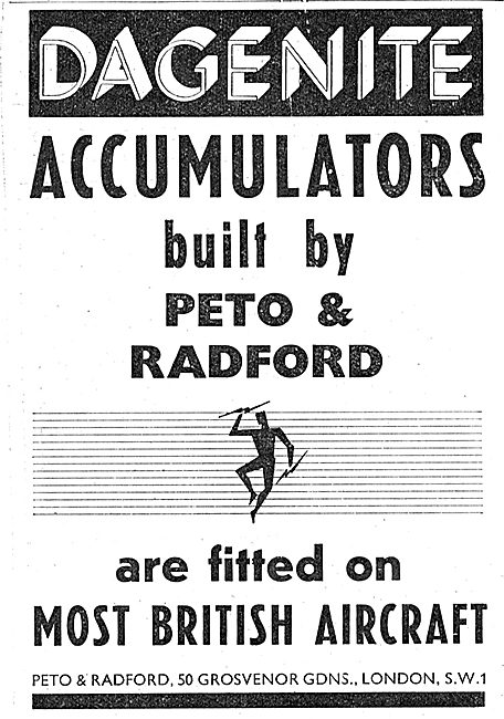 Dagenite Accumulators For Aircraft - Battery                     