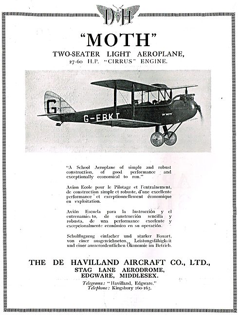 De Havilland DH60 Moth - Cirrus Moth G-EBKT                      