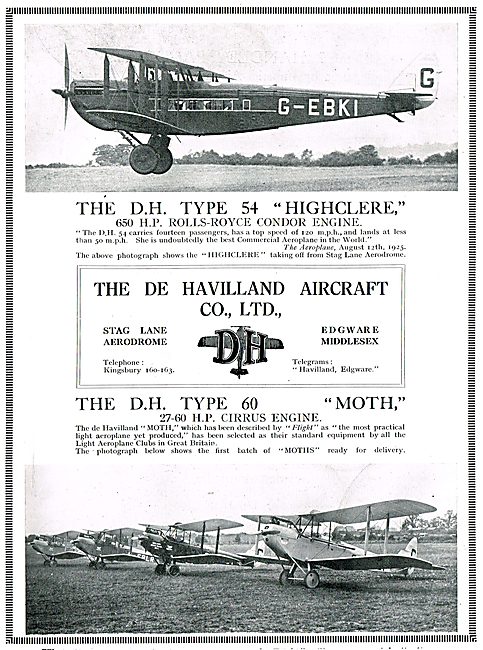 De Havilland DH60 Moth - DH 54 Highclere                         