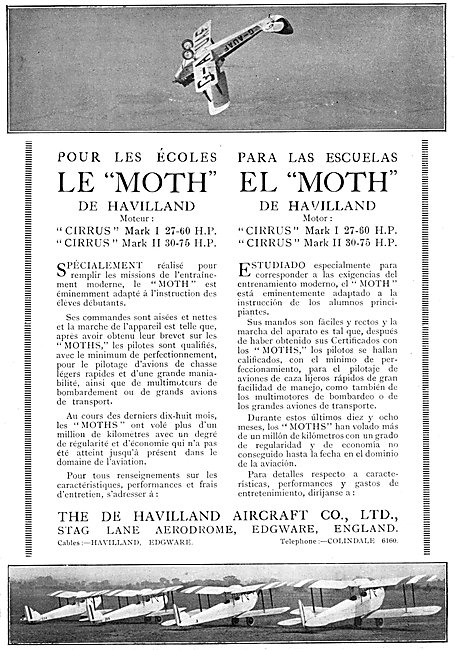 De Havilland Moth Cirrus Moth 1925                               